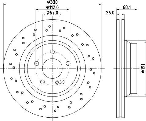 HELLA PAGID 8DD 355 127-931 - Disque de frein cwaw.fr