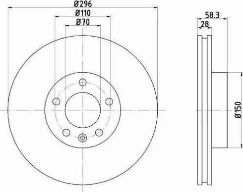 HELLA PAGID 8DD 355 102-831 - Disque de frein cwaw.fr