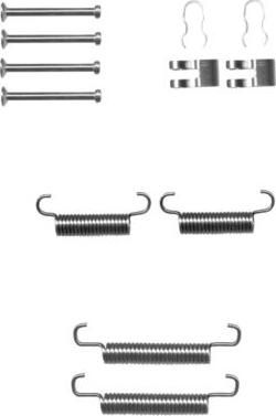 HELLA PAGID 8DZ 355 201-861 - Kit d'accessoires, mâchoires de frein de stationnement cwaw.fr