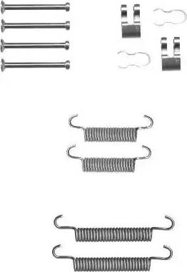 HELLA PAGID 8DZ355202101 - Kit d'accessoires, mâchoire de frein cwaw.fr