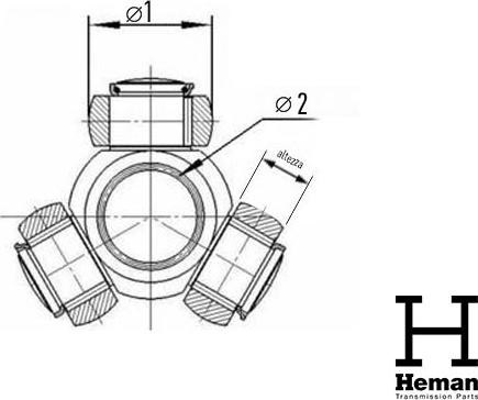 HEMAN TR50055 - Trépied, arbre de commande cwaw.fr