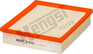 Hengst Filter E686L - Filtre à air cwaw.fr