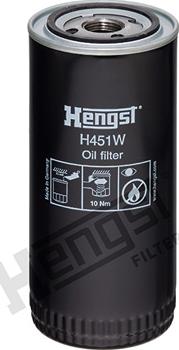 Hengst Filter H451W - Filtre à huile cwaw.fr