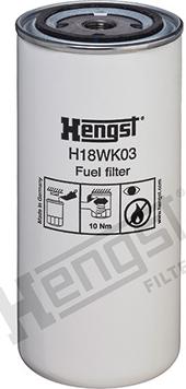 Hengst Filter H18WK03 - Filtre à carburant cwaw.fr