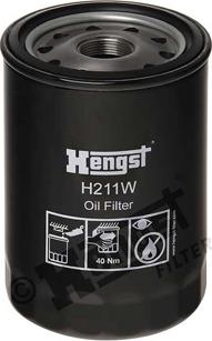 Hengst Filter H211W - Filtre à huile cwaw.fr