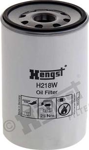 Hengst Filter H218W - Filtre à huile cwaw.fr