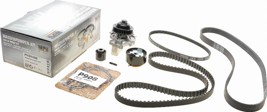 Hepu PK09080 - Pompe à eau + kit de courroie de distribution cwaw.fr