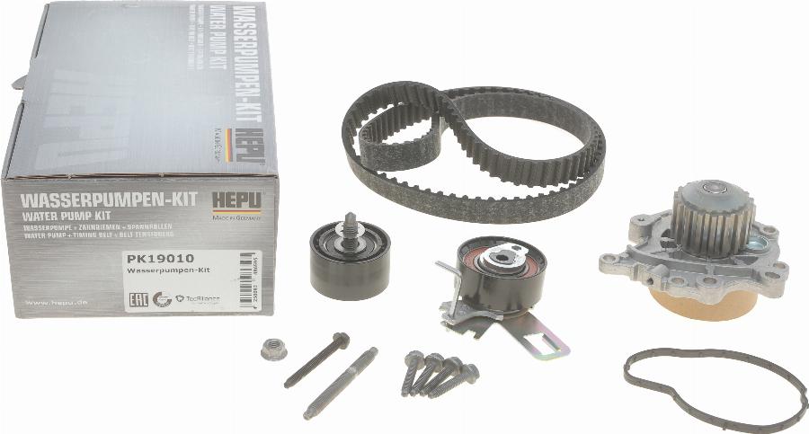 Hepu PK19010 - Pompe à eau + kit de courroie de distribution cwaw.fr