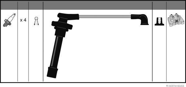 Herth+Buss Jakoparts J5384020 - Kit de câbles d'allumage cwaw.fr