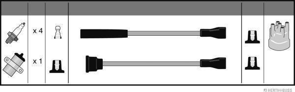 Herth+Buss Jakoparts J5388001 - Kit de câbles d'allumage cwaw.fr