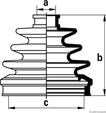 Herth+Buss Jakoparts J2864014 - Joint-soufflet, arbre de commande cwaw.fr