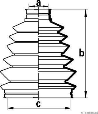 Herth+Buss Jakoparts J2865009 - Joint-soufflet, arbre de commande cwaw.fr
