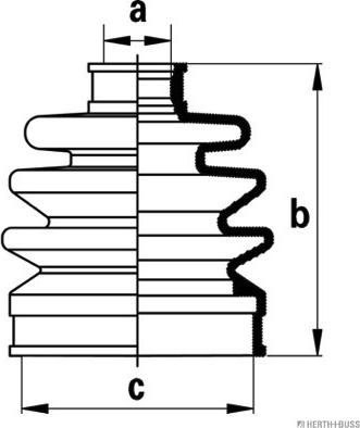 Herth+Buss Jakoparts J2866000 - Joint-soufflet, arbre de commande cwaw.fr