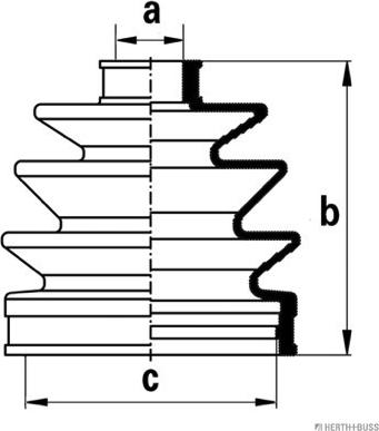 Herth+Buss Jakoparts J2861004 - Joint-soufflet, arbre de commande cwaw.fr