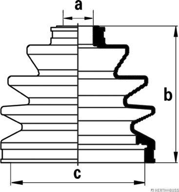 Herth+Buss Jakoparts J2861001 - Joint-soufflet, arbre de commande cwaw.fr