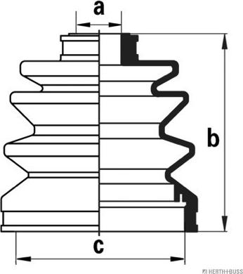 Herth+Buss Jakoparts J2861002 - Joint-soufflet, arbre de commande cwaw.fr