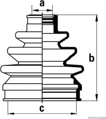 Herth+Buss Jakoparts J2861016 - Joint-soufflet, arbre de commande cwaw.fr