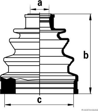 Herth+Buss Jakoparts J2861017 - Joint-soufflet, arbre de commande cwaw.fr