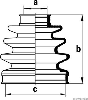 Herth+Buss Jakoparts J2861022 - Joint-soufflet, arbre de commande cwaw.fr