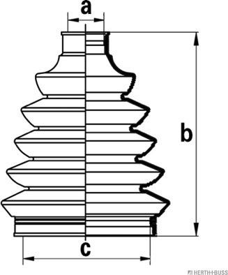 Herth+Buss Jakoparts J2861027 - Joint-soufflet, arbre de commande cwaw.fr