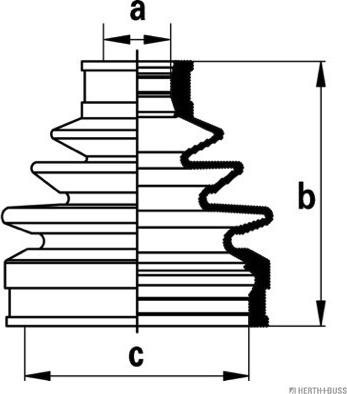 Herth+Buss Jakoparts J2868004 - Joint-soufflet, arbre de commande cwaw.fr