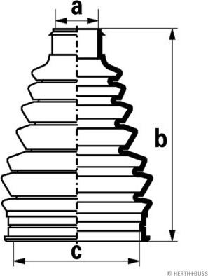 Herth+Buss Jakoparts J2868005 - Joint-soufflet, arbre de commande cwaw.fr