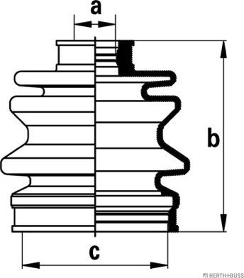 Herth+Buss Jakoparts J2868002 - Joint-soufflet, arbre de commande cwaw.fr