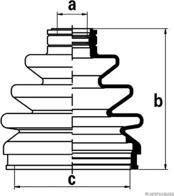 Herth+Buss Jakoparts J2863008 - Joint-soufflet, arbre de commande cwaw.fr