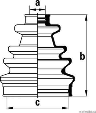 Herth+Buss Jakoparts J2863017 - Joint-soufflet, arbre de commande cwaw.fr