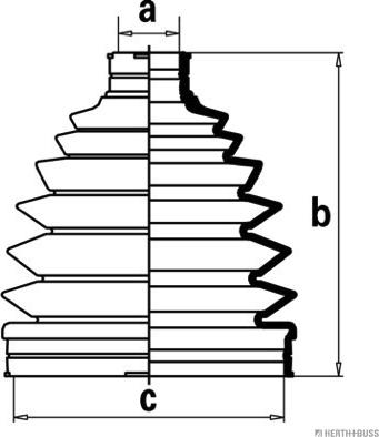 Herth+Buss Jakoparts J2867016 - Joint-soufflet, arbre de commande cwaw.fr