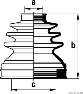 Herth+Buss Jakoparts J2885014 - Joint-soufflet, arbre de commande cwaw.fr