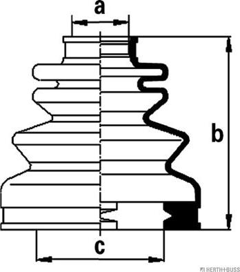 Herth+Buss Jakoparts J2881019 - Joint-soufflet, arbre de commande cwaw.fr