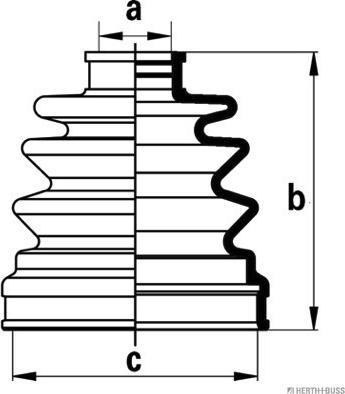 Herth+Buss Jakoparts J2881017 - Joint-soufflet, arbre de commande cwaw.fr