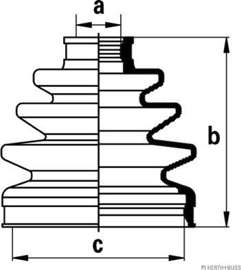 Herth+Buss Jakoparts J2881029 - Joint-soufflet, arbre de commande cwaw.fr