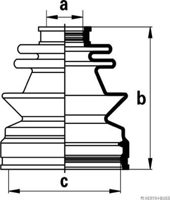 Herth+Buss Jakoparts J2881028 - Joint-soufflet, arbre de commande cwaw.fr