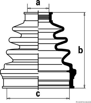 Herth+Buss Jakoparts J2881023 - Joint-soufflet, arbre de commande cwaw.fr
