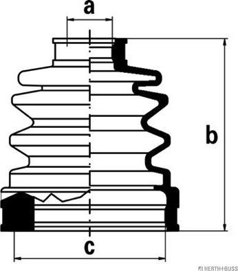Herth+Buss Jakoparts J2883002 - Joint-soufflet, arbre de commande cwaw.fr