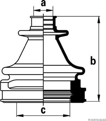 Herth+Buss Jakoparts J2883017 - Joint-soufflet, arbre de commande cwaw.fr