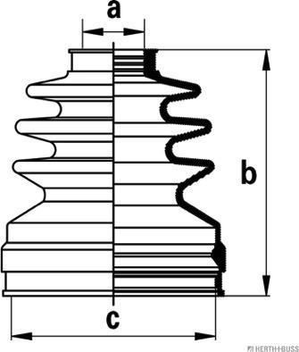 Herth+Buss Jakoparts J2882019 - Joint-soufflet, arbre de commande cwaw.fr