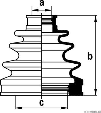 Herth+Buss Jakoparts J2882017 - Joint-soufflet, arbre de commande cwaw.fr