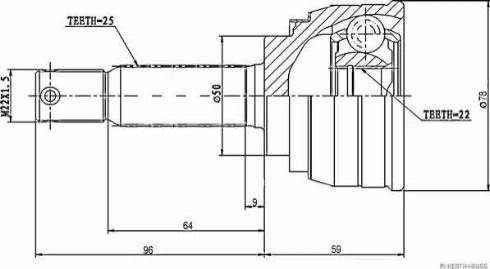 Herth+Buss Jakoparts J2825001 - Jeu de joints, arbre de transmission cwaw.fr