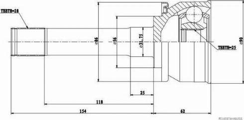 Euro Driveline MI240 - Arbre de transmission cwaw.fr