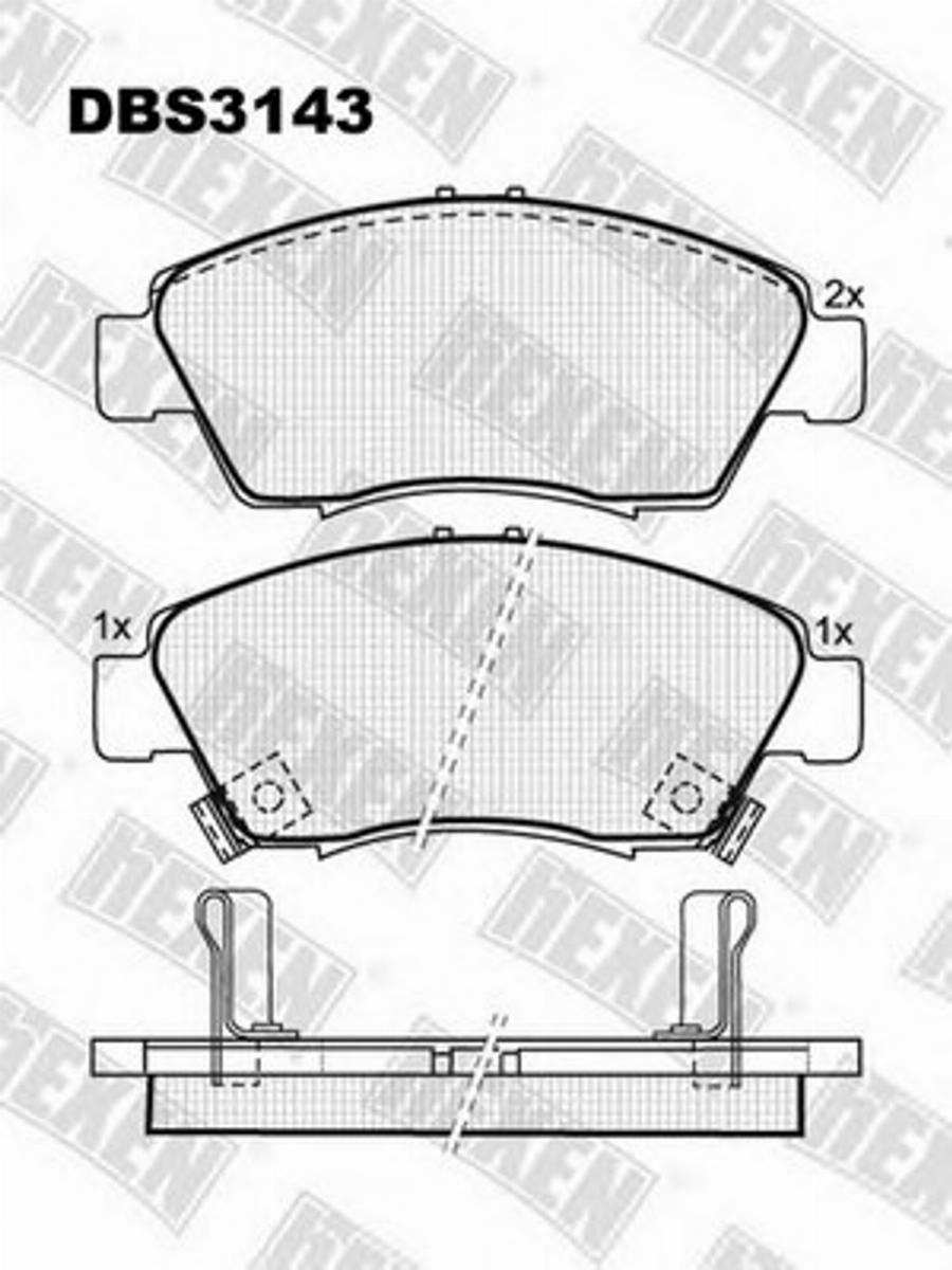 Hexen DBS3143 - Kit de plaquettes de frein, frein à disque cwaw.fr