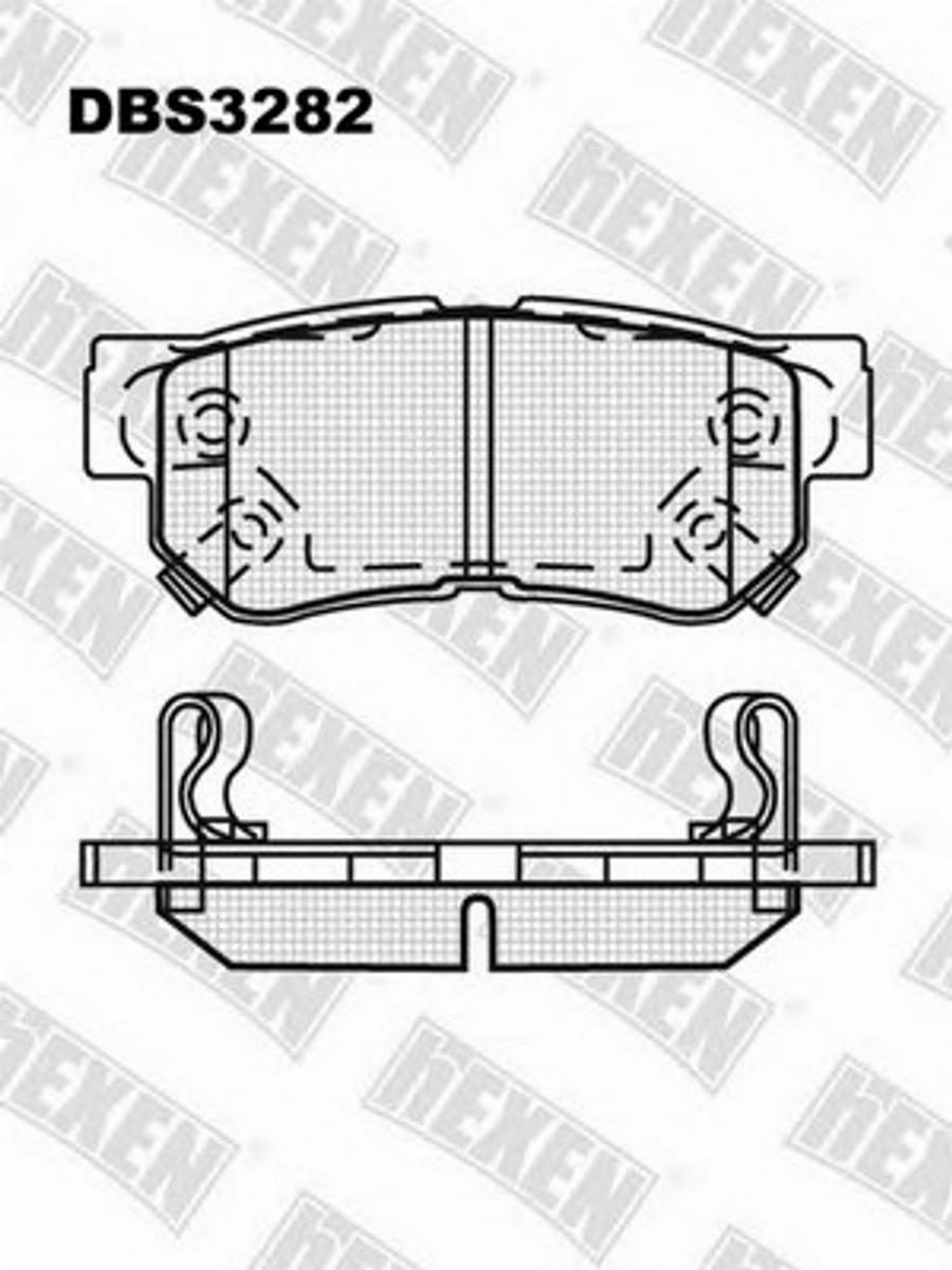 Hexen DBS3282 - Kit de plaquettes de frein, frein à disque cwaw.fr