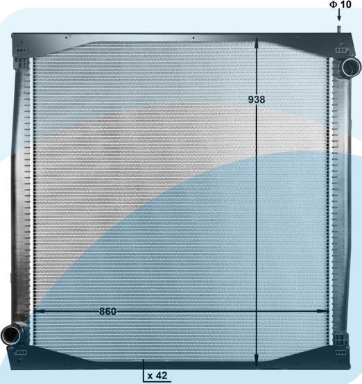 HIGHWAY AUTOMOTIVE 10045902 - Radiateur, refroidissement du moteur cwaw.fr