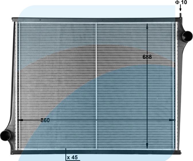 HIGHWAY AUTOMOTIVE 10045003 - Radiateur, refroidissement du moteur cwaw.fr