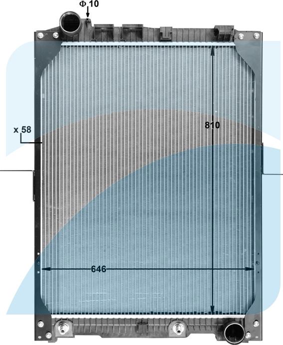 HIGHWAY AUTOMOTIVE 10033017 - Radiateur, refroidissement du moteur cwaw.fr