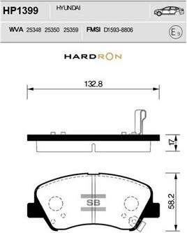 Hi-Q HP1399 - Kit de plaquettes de frein, frein à disque cwaw.fr