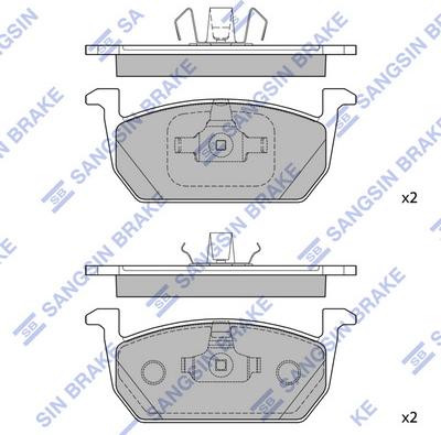 Hi-Q SP4496 - Kit de plaquettes de frein, frein à disque cwaw.fr