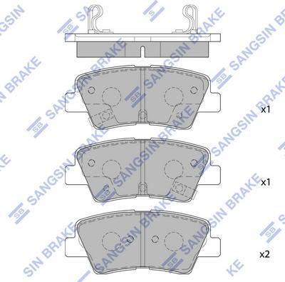 Hi-Q SP4459 - Kit de plaquettes de frein, frein à disque cwaw.fr